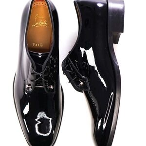 Christian Louboutin Glossy Black Oxfords with Red Soles